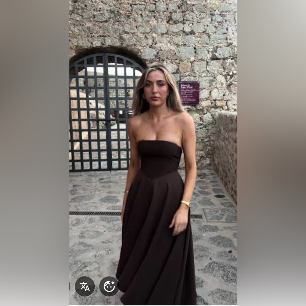 Odd Muse The Ultimate Muse Strapless Dress Brown